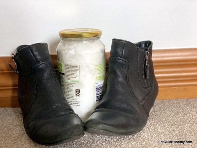 coconut oil leather shoes